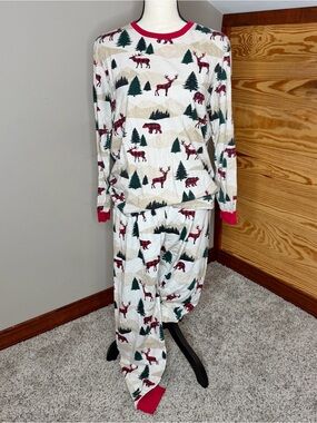 PJ Place Family Matching Pajama Set Bunny’s Tail Medium M Shirt Pants Christmas